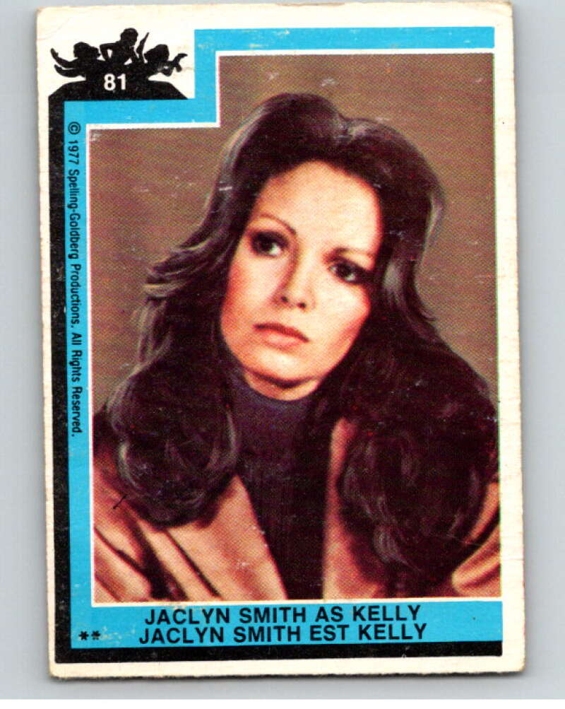 1977 OPC Charlie's Angels #81 Jaclyn Smith as Kelly V67296 Image 1