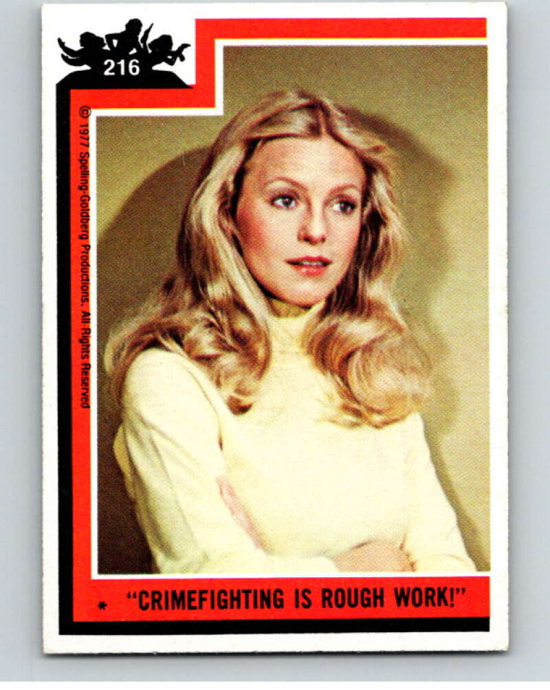 1977 Topps Charlie's Angels #216 Crimefighting is Rough Work V67437 Image 1