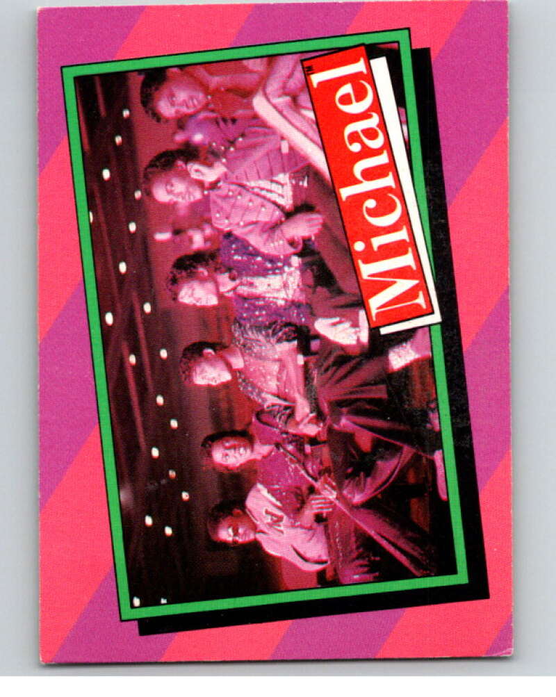 1984 Topps Michael Jackson #27 Michael's brothers Jackie/Marlon/Tito and V67573 Image 1