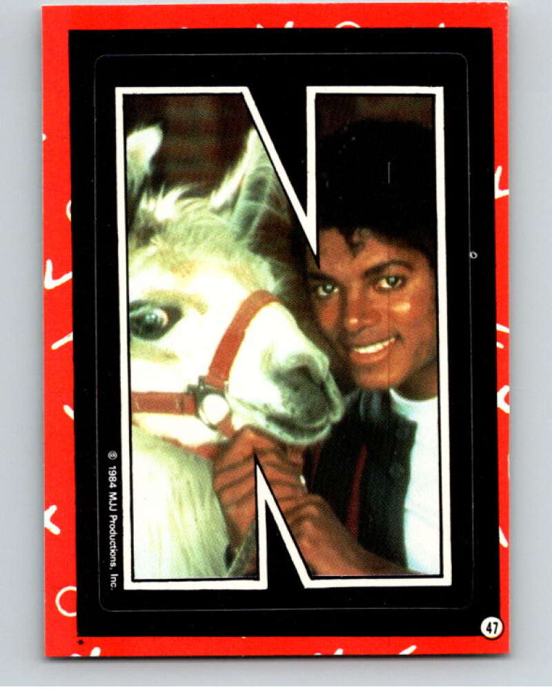 1984 Topps Michael Jackson Stickers #47 Michael Jackson V67920 Image 1