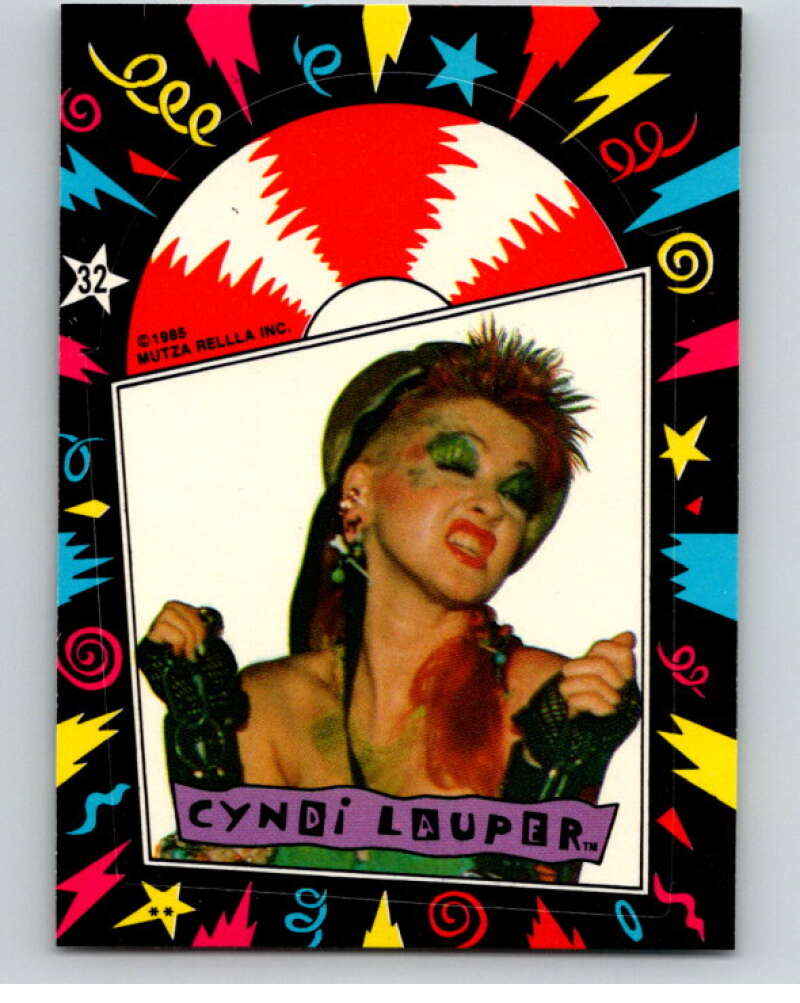 1985 Topps Cyndi Lauper Sticker #32 Cyndi Lauper V67936 Image 1