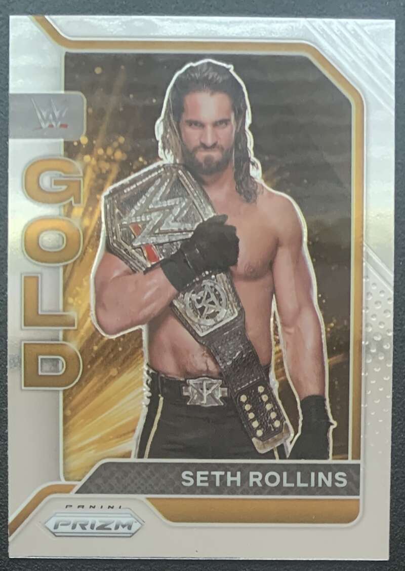 2022 Panini Prizm WWE Gold #3 Seth Rollins Raw V68293 Image 1