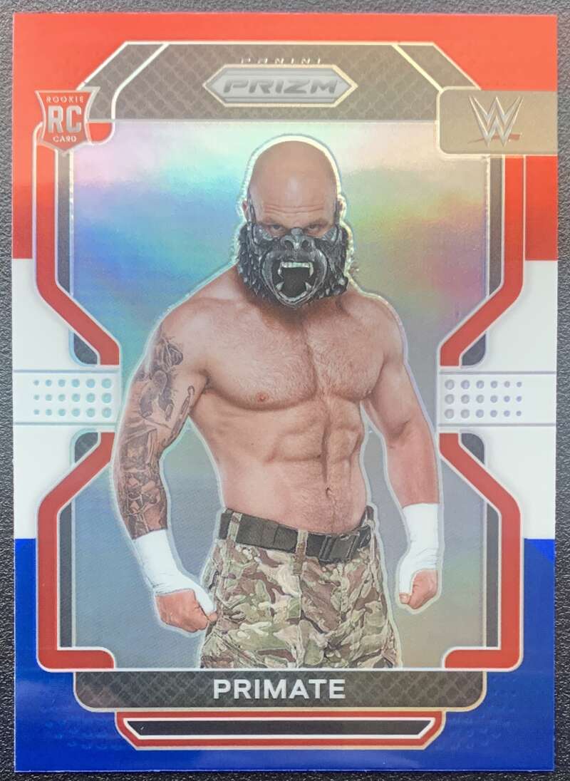 2022 Panini Prizm WWE Red White Blue #121 Primate V68316 Image 1