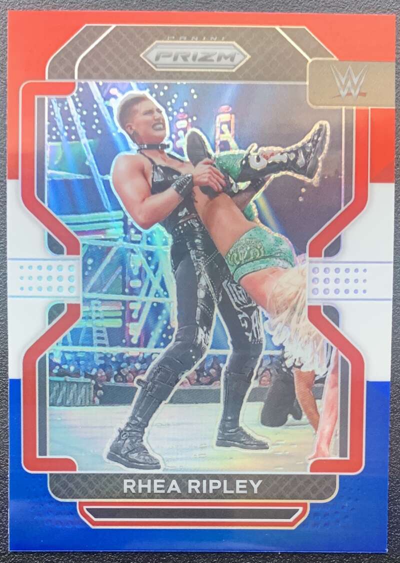 2022 Panini Prizm WWE Red White Blue #136 Rhea Ripley V68321 Image 1