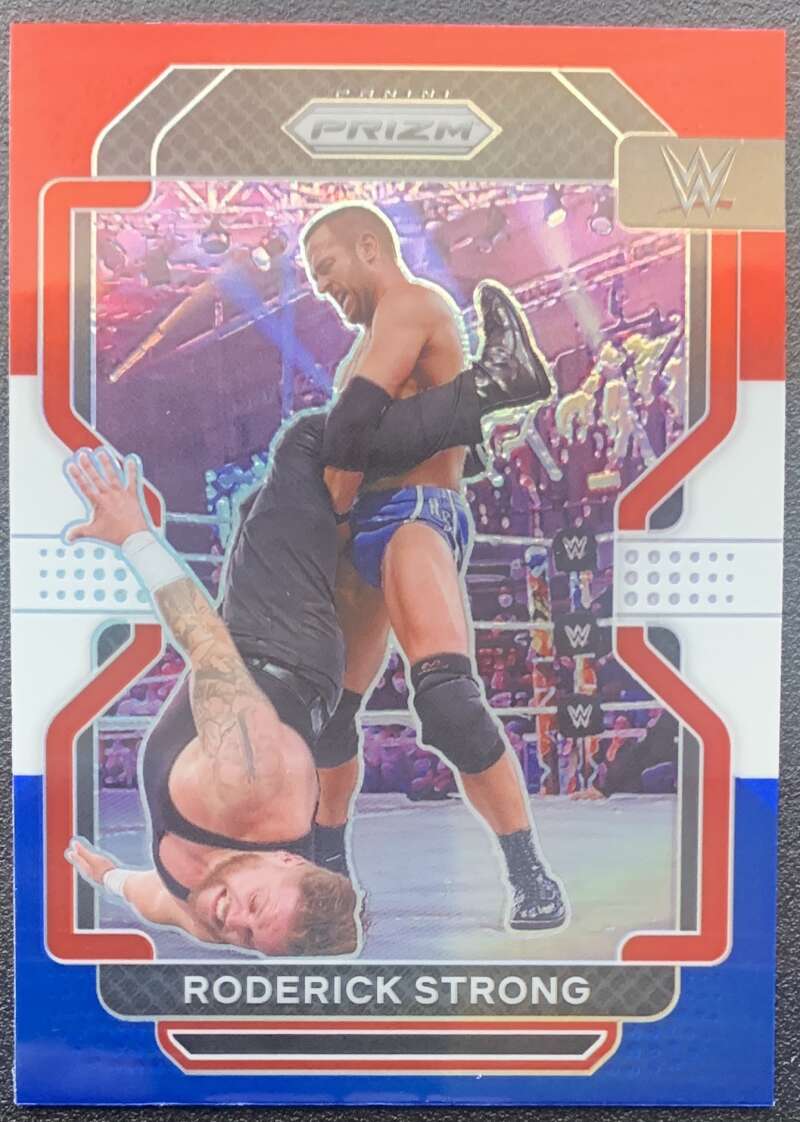 2022 Panini Prizm WWE Red White Blue #163 Roderick Strong V68323 Image 1