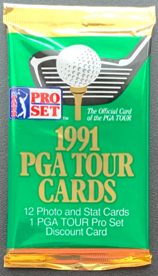 1991 Pro Set PGA Tour Golf Cards Sealed Pack - 12 Cards  Image 1