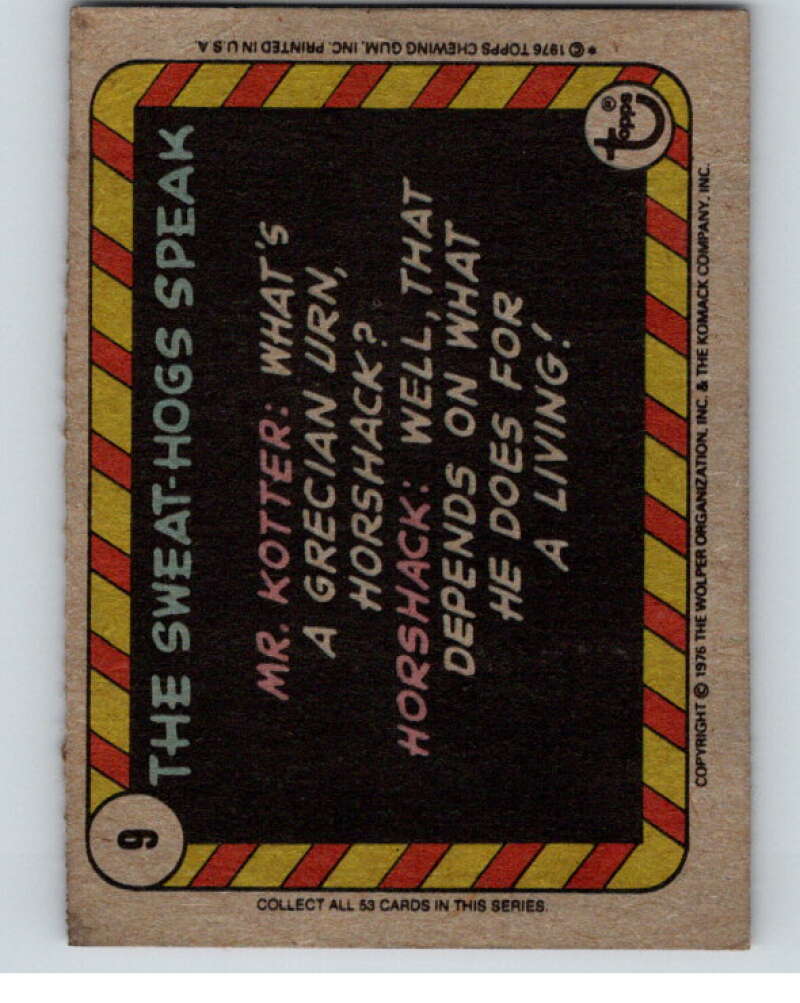 1976 Topps Welcome Back Kotter #9 To be or not to be.. V68516 Image 2
