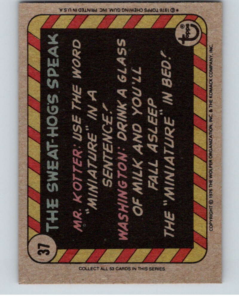 1976 Topps Welcome Back Kotter #37 Darn we gotta let her play.. V68530 Image 2