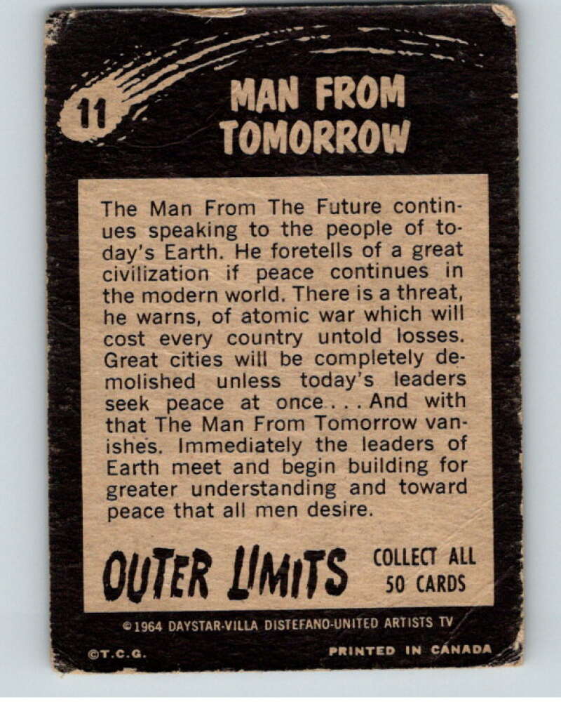 1964 OPC Outer Limits #11 Man from Tomorrow V68751 Image 2
