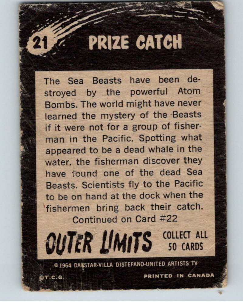 1964 OPC Outer Limits #21 Prize Catch V68705 Image 2