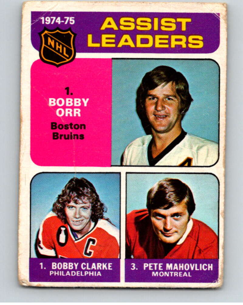 1975-76 O-Pee-Chee #314 Esposito/Orr TL Boston Bruins V68839 Image 1