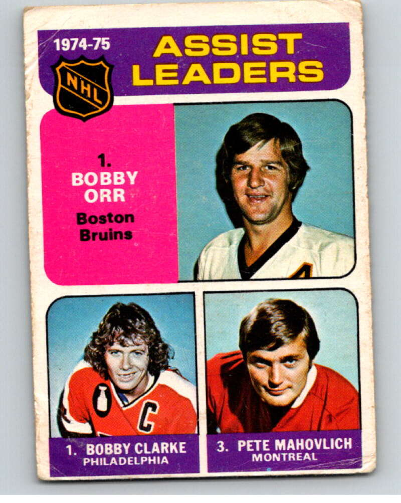1975-76 O-Pee-Chee #314 Esposito/Orr TL Boston Bruins V68840 Image 1