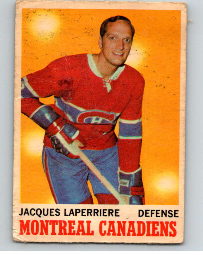 1970-71 O-Pee-Chee #52 Jacques Laperriere Montreal Canadiens V68873 Image 1