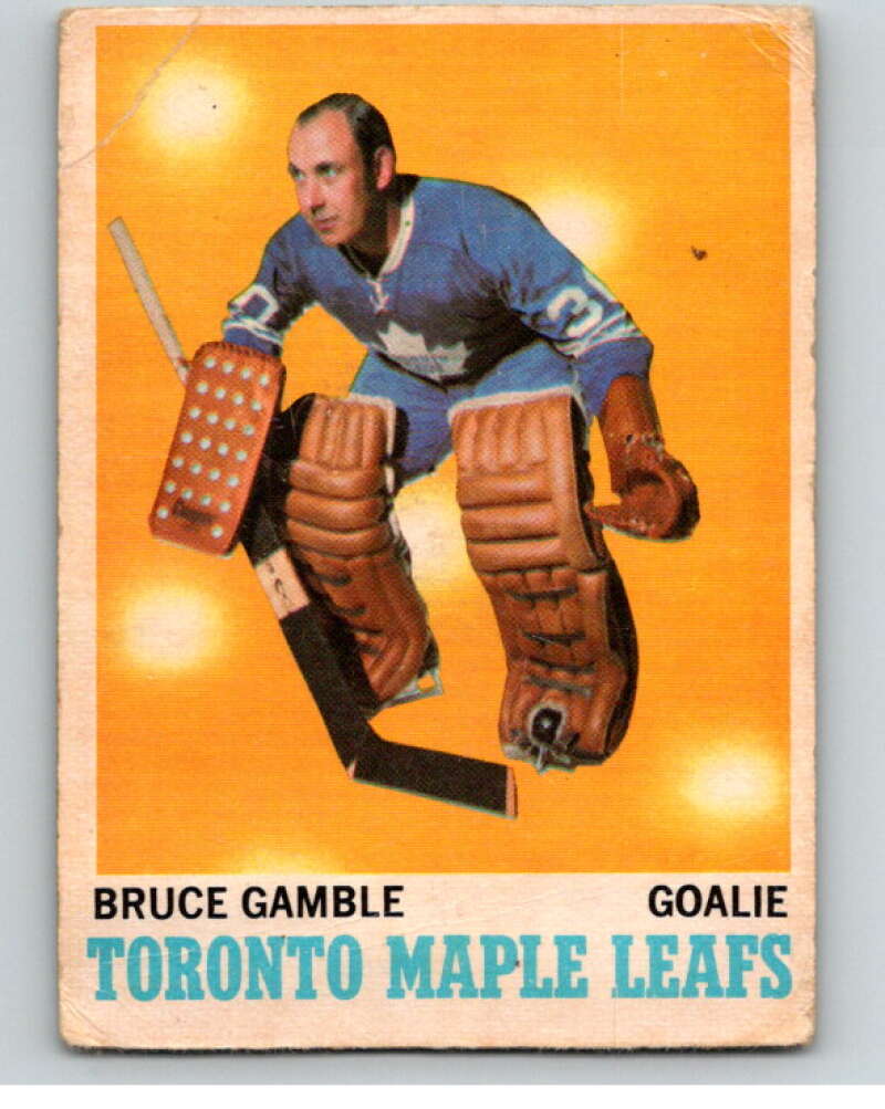 1970-71 O-Pee-Chee #105 Bruce Gamble Toronto Maple Leafs V68895 Image 1