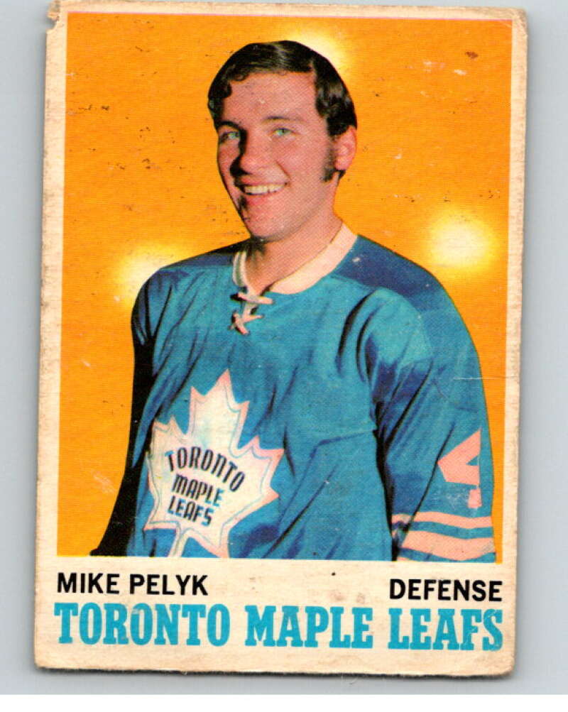 1970-71 O-Pee-Chee #107 Mike Pelyk RC Rookie Toronto Maple Leafs V68897 Image 1