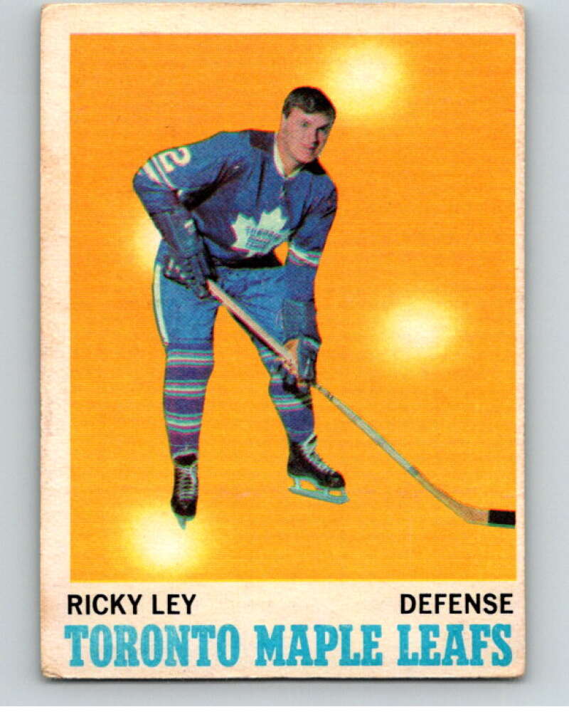 1970-71 O-Pee-Chee #108 Rick Ley Toronto Maple Leafs V68898 Image 1