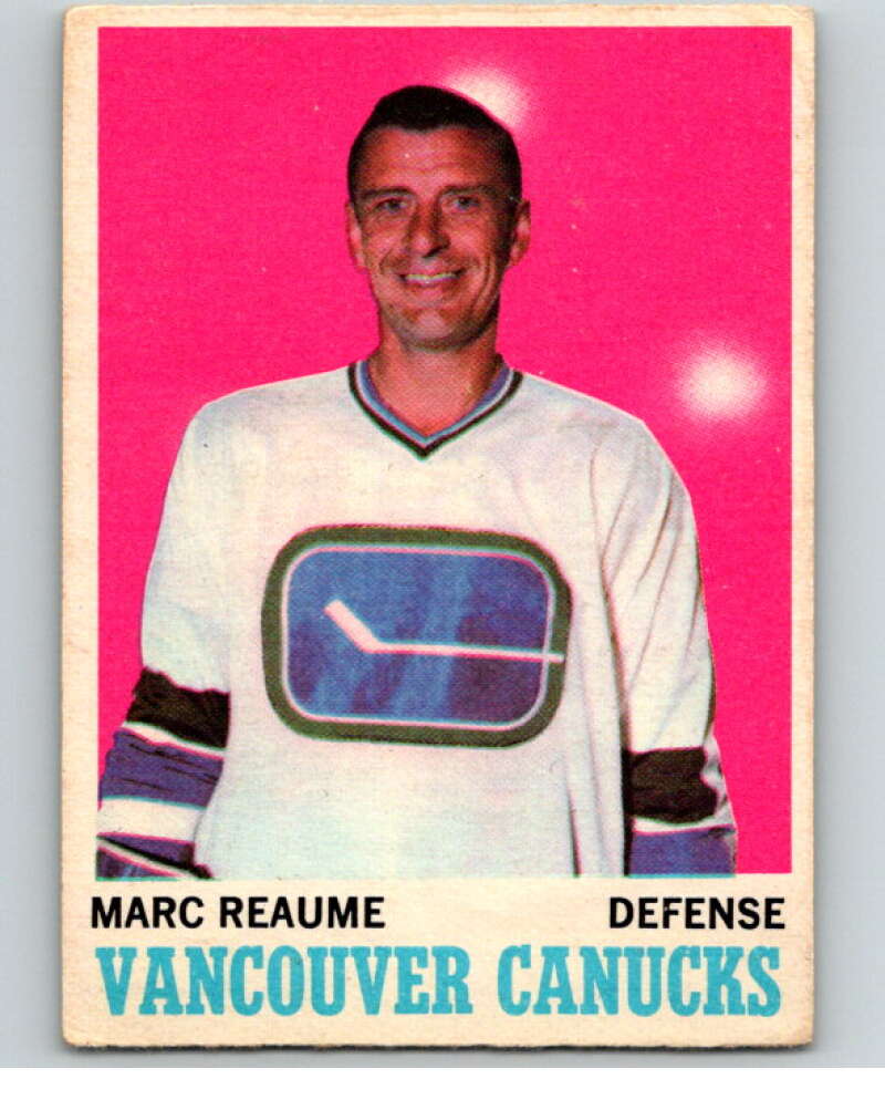 1970-71 O-Pee-Chee #119 Marc Reaume Vancouver Canucks V68903 Image 1