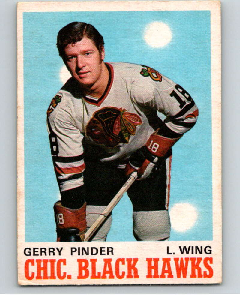 1970-71 O-Pee-Chee #148 Gerry Pinder RC Rookie Chicago Blackhawks V68913 Image 1