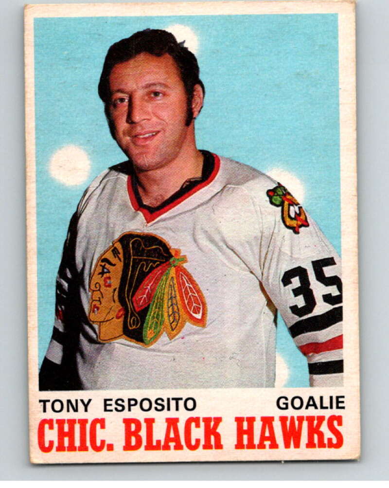 1970-71 O-Pee-Chee #153 Tony Esposito Chicago Blackhawks V68917 Image 1