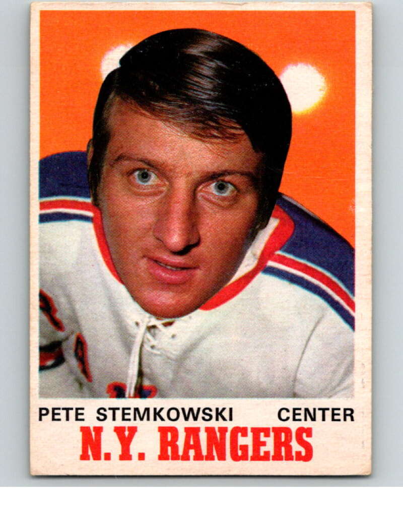 1970-71 O-Pee-Chee #182 Pete Stemkowski New York Rangers V68936 Image 1