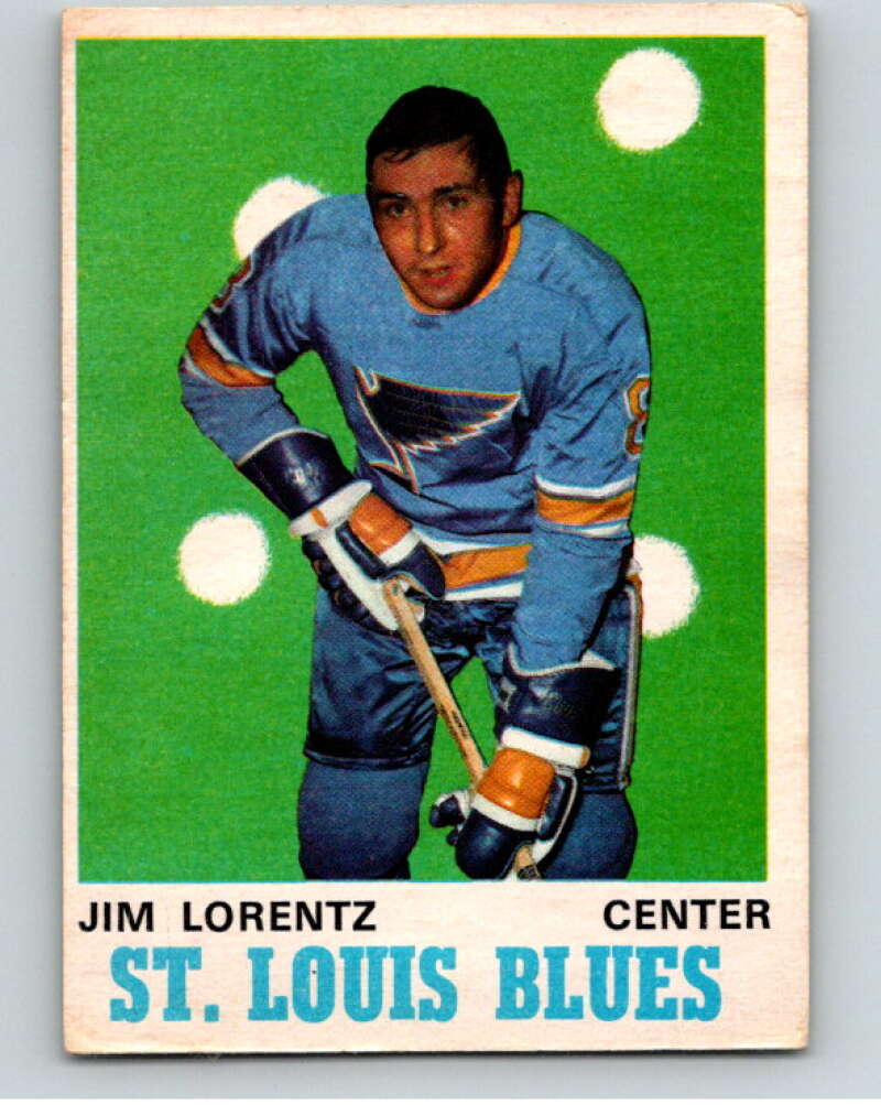 1970-71 O-Pee-Chee #209 Jim Lorentz RC Rookie St. Louis Blues V68942 Image 1