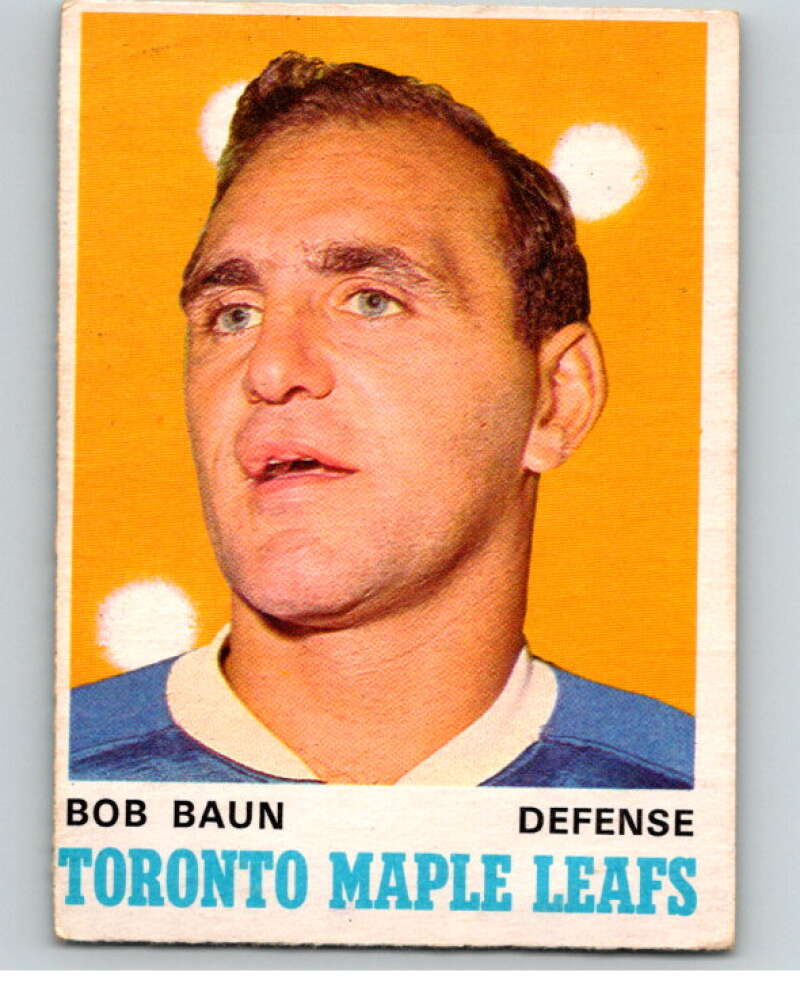 1970-71 O-Pee-Chee #223 Bob Baun Toronto Maple Leafs V68951 Image 1