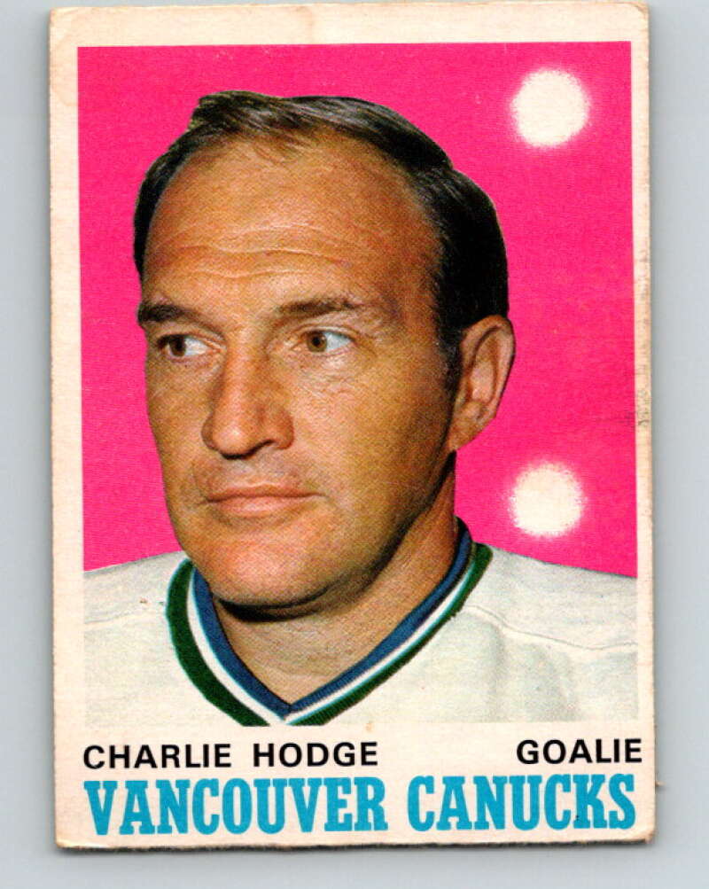 1970-71 O-Pee-Chee #229 Charlie Hodge Vancouver Canucks V68957 Image 1