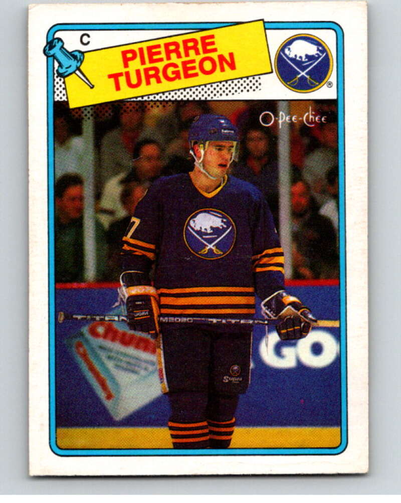 1988-89 O-Pee-Chee #194 Pierre Turgeon RC Rookie Buffalo Sabres V68975 Image 1