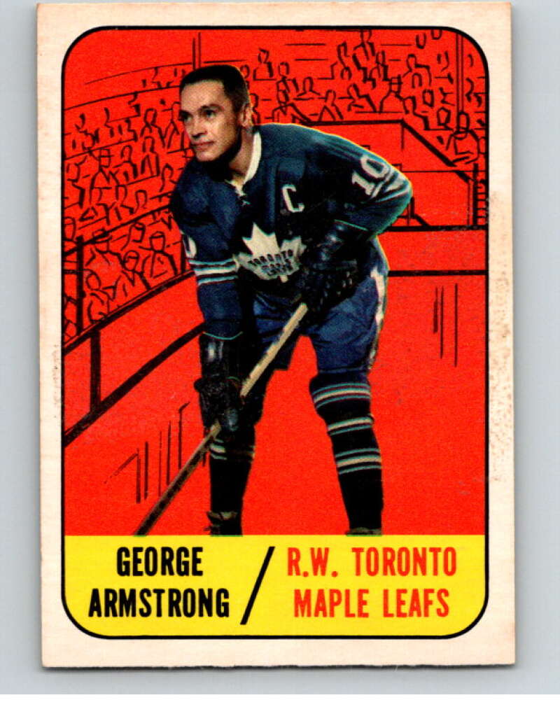 1967-68 Topps #83 George Armstrong Toronto Maple Leafs V68978 Image 1