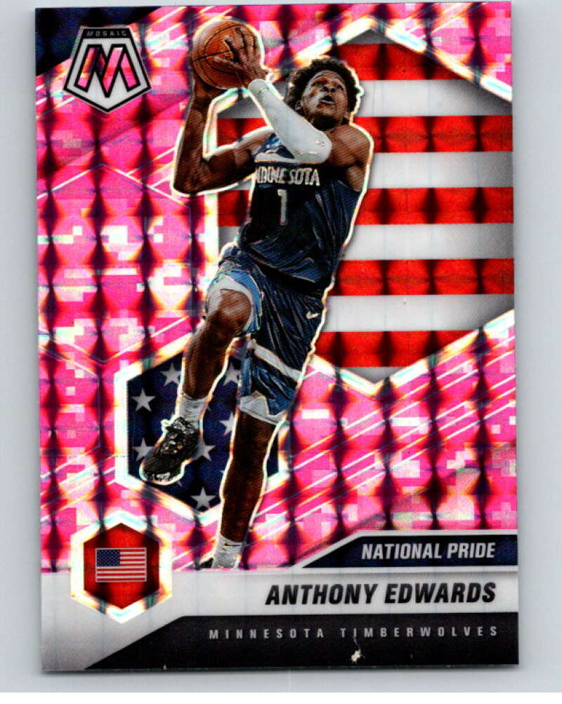 2020-21 Panini Mosaic Mosaic Camo Pink #252 Anthony Edwards V69026 Image 1