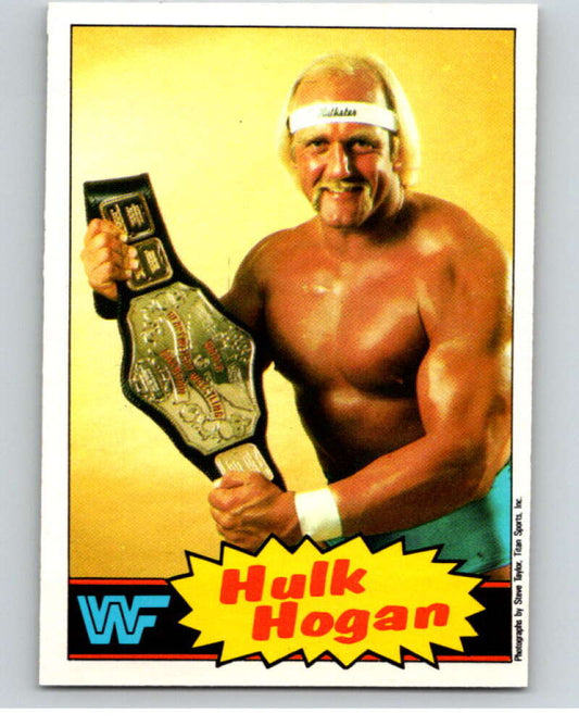 1985 O-Pee-Chee WWF #1 Hulk Hogan (Very Light hairline Crease)  V69027 Image 1