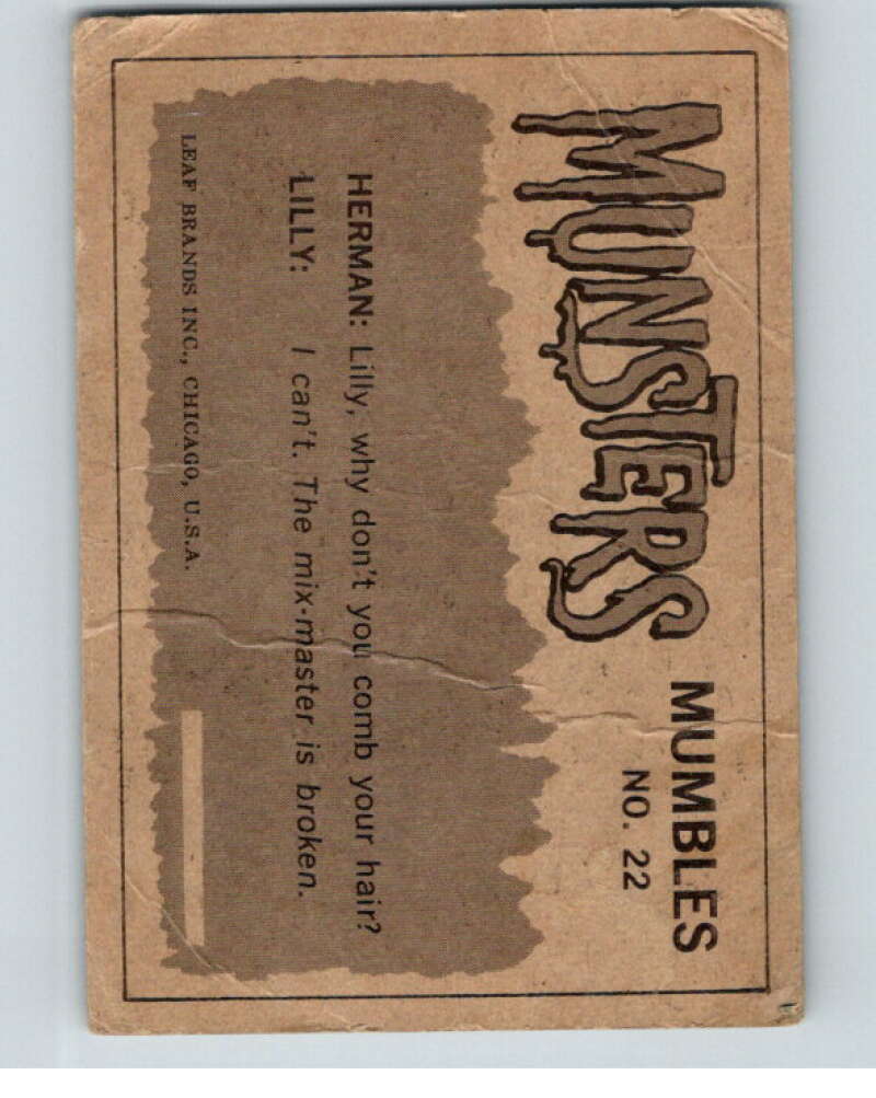 1964 Leaf Munsters #22 And the strings are made from V69055 Image 2