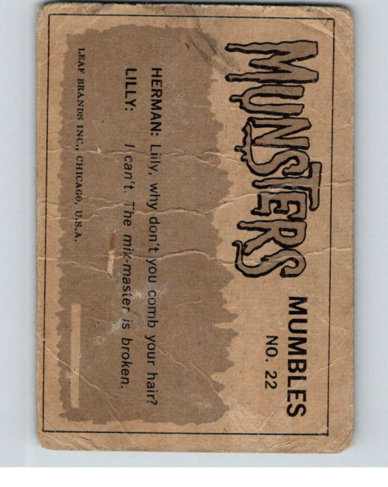 1964 Leaf Munsters #22 And the strings are made from V69056 Image 2