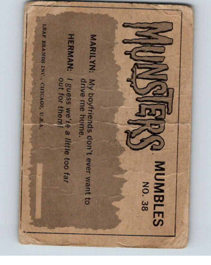 1964 Leaf Munsters #38 It's lucky I have a mechanical mind! V69058 Image 2