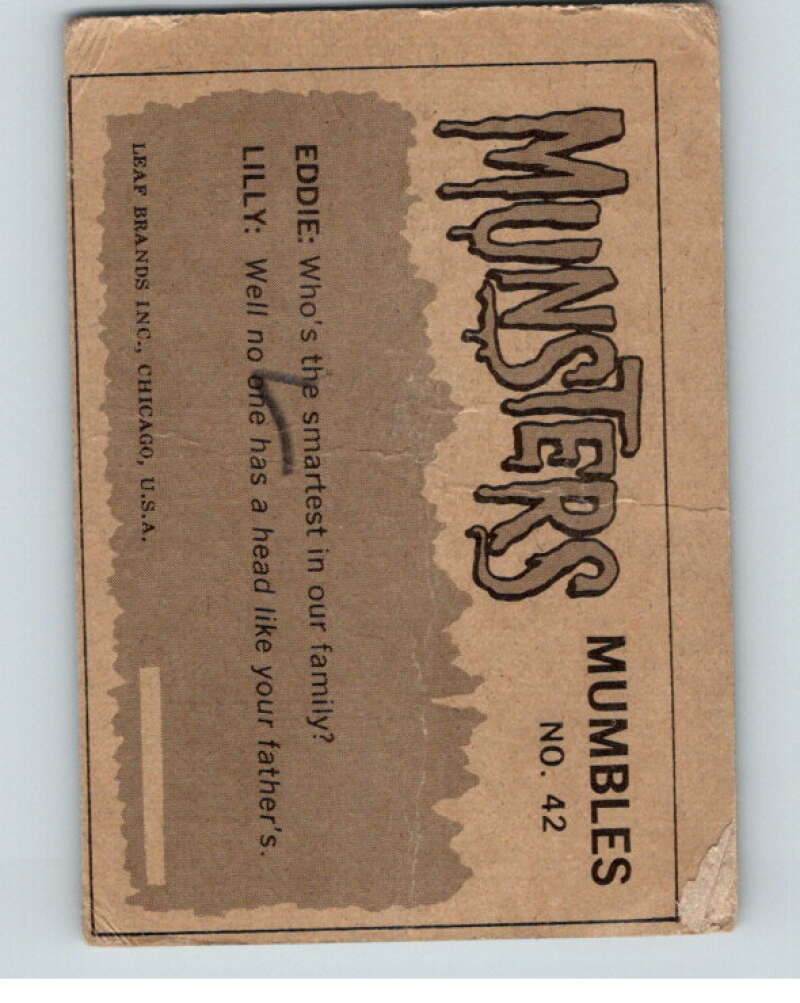 1964 Leaf Munsters #42 Compared to you Grandpa V69059 Image 2