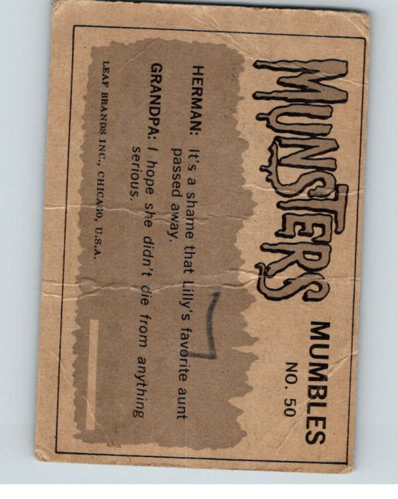 1964 Leaf Munsters #50 Let's see There's a red one missing V69061 Image 2