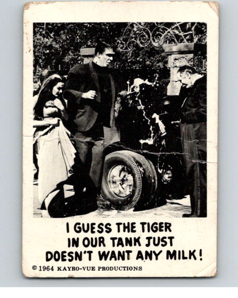 1964 Leaf Munsters #64 I guess the tiger in our tank V69067 Image 1