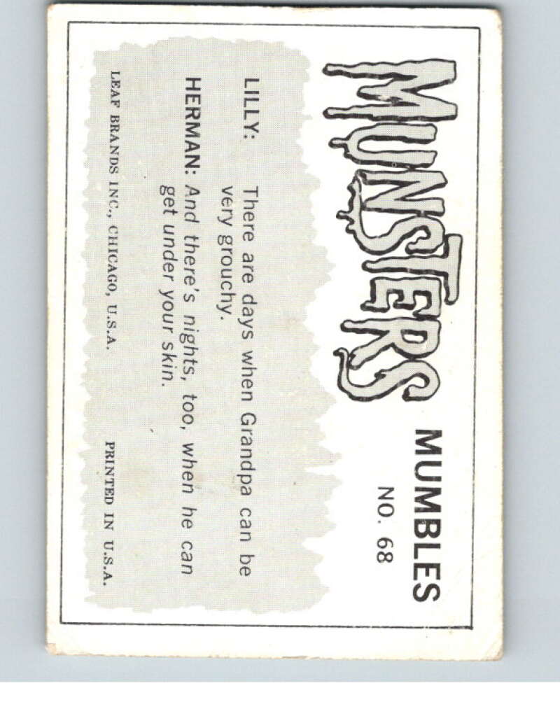 1964 Leaf Munsters #68 Operator I want to report V69069 Image 2