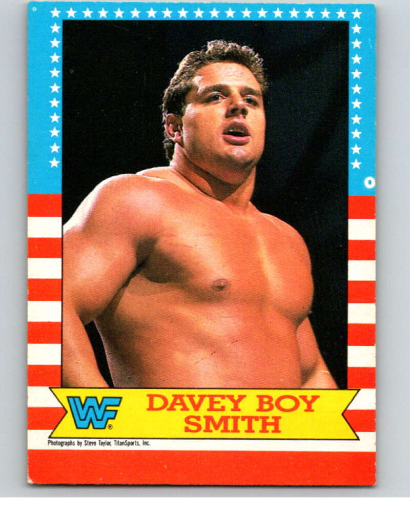 1987 O-Pee-Chee WWF #19 Davey Boy Smith V69448 Image 1