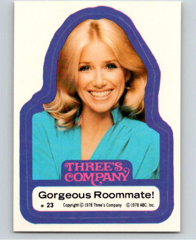 1978 Topps Three's Company Sticker #23 Gorgeous Roommate! V69748 Image 1