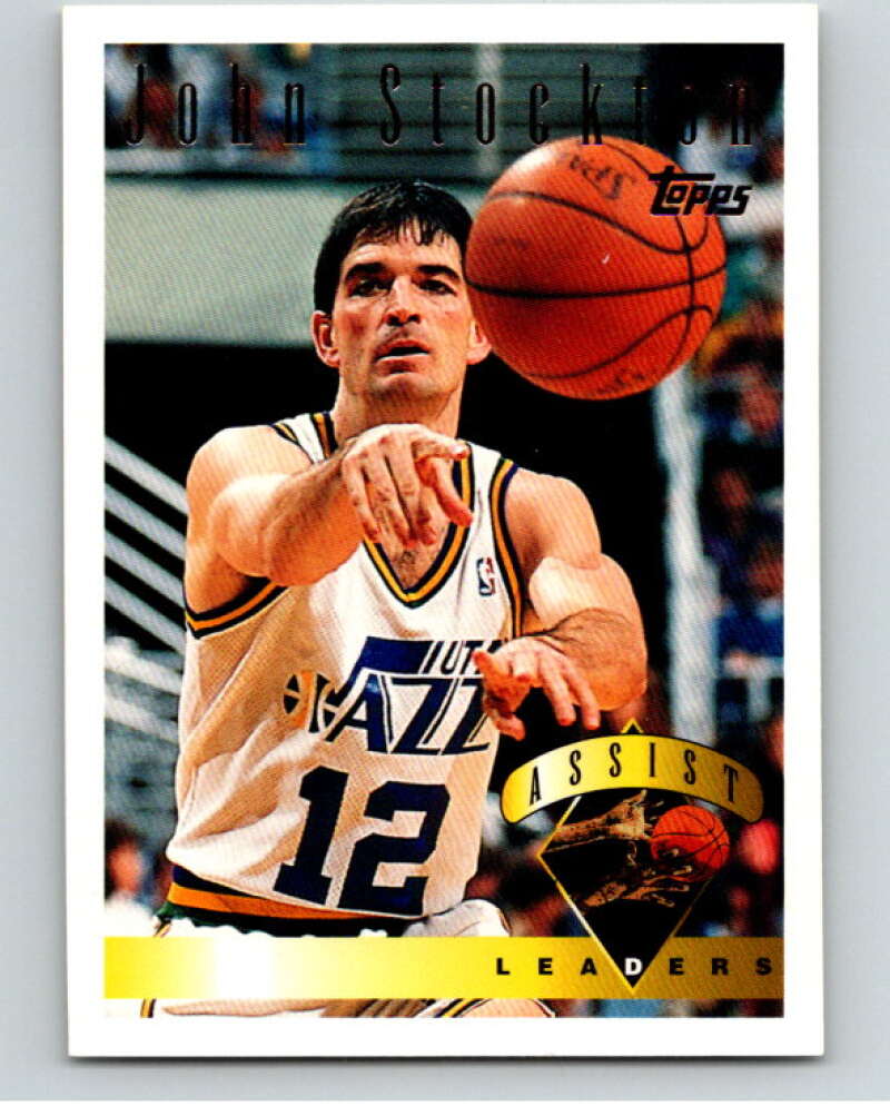 1995-96 Topps NBA #16 John Stockton LL Utah Jazz V69988 Image 1