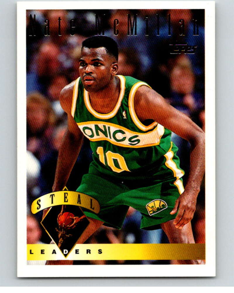 1995-96 Topps NBA #25 Nate McMillan LL Seattle SuperSonics V69999 Image 1