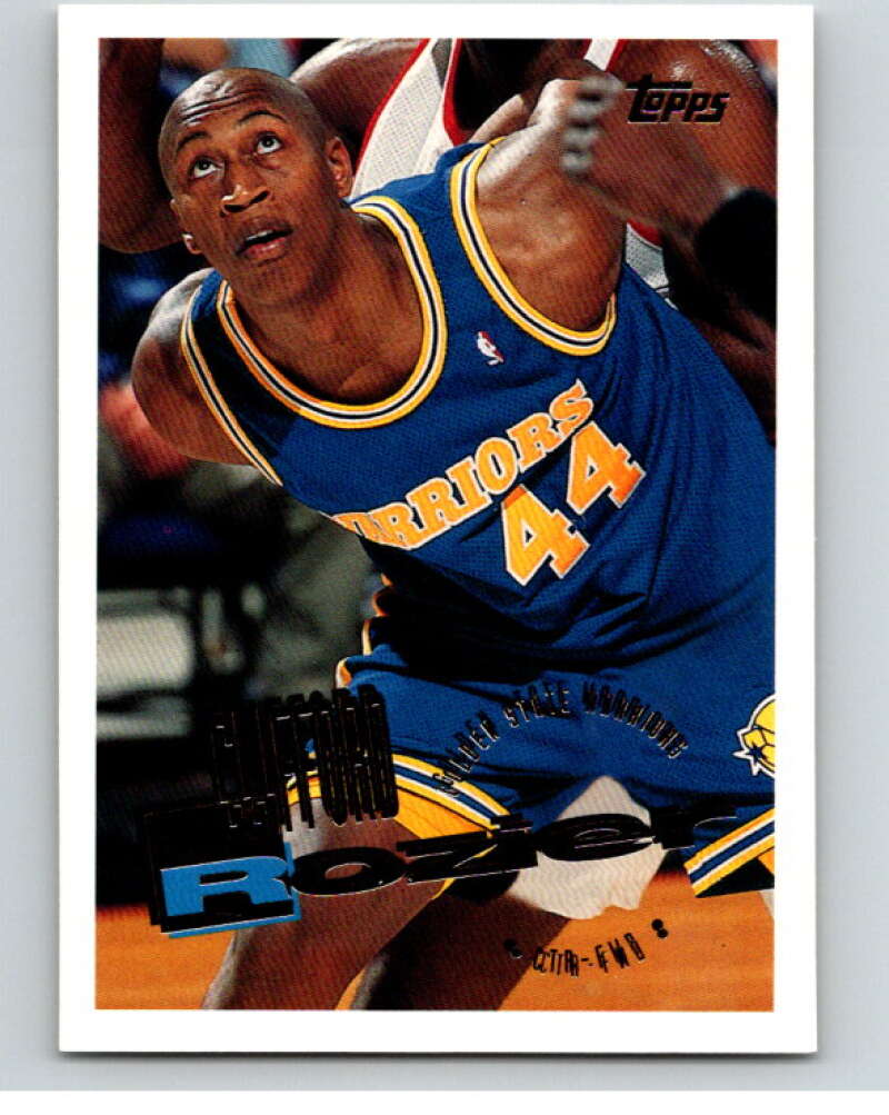 1995-96 Topps NBA #67 Clifford Rozier Golden State Warriors V70078 Image 1