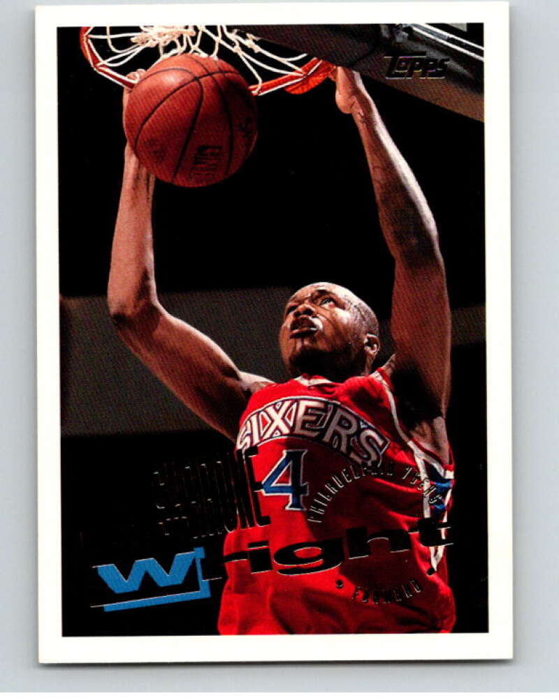 1995-96 Topps NBA #105 Sharone Wright Philadelphia 76ers V70146 Image 1