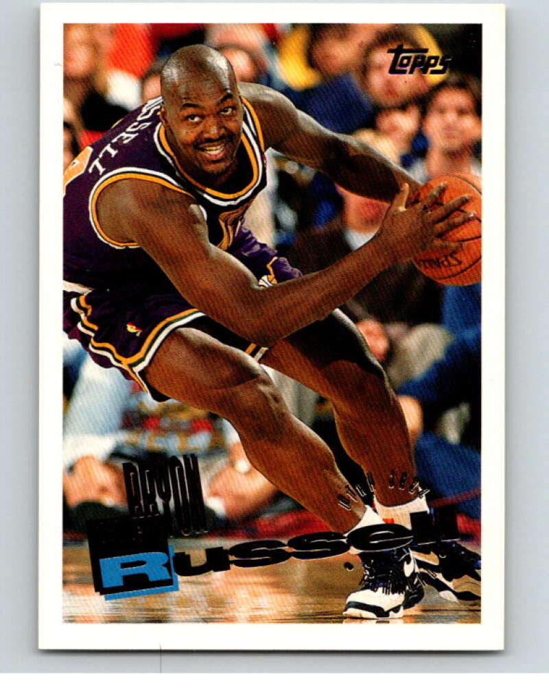 1995-96 Topps NBA #114 Bryon Russell Utah Jazz V70165 Image 1