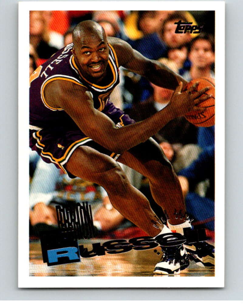 1995-96 Topps NBA #114 Bryon Russell Utah Jazz V70167 Image 1