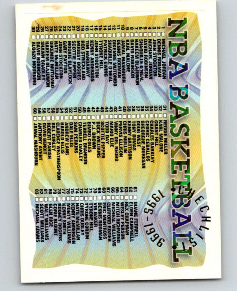 1995-96 Topps NBA #181 Checklist 1-181 V70289 Image 1