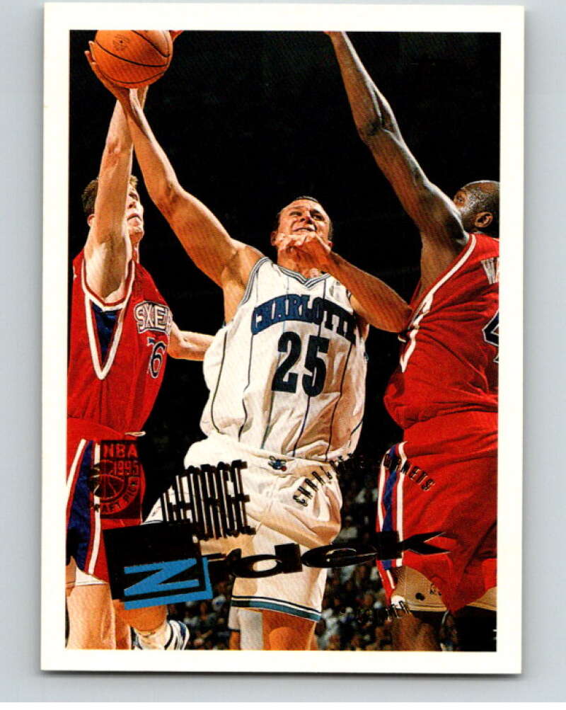 1995-96 Topps NBA #192 George Zidek RC Rookie Charlotte Hornets V70314 Image 1