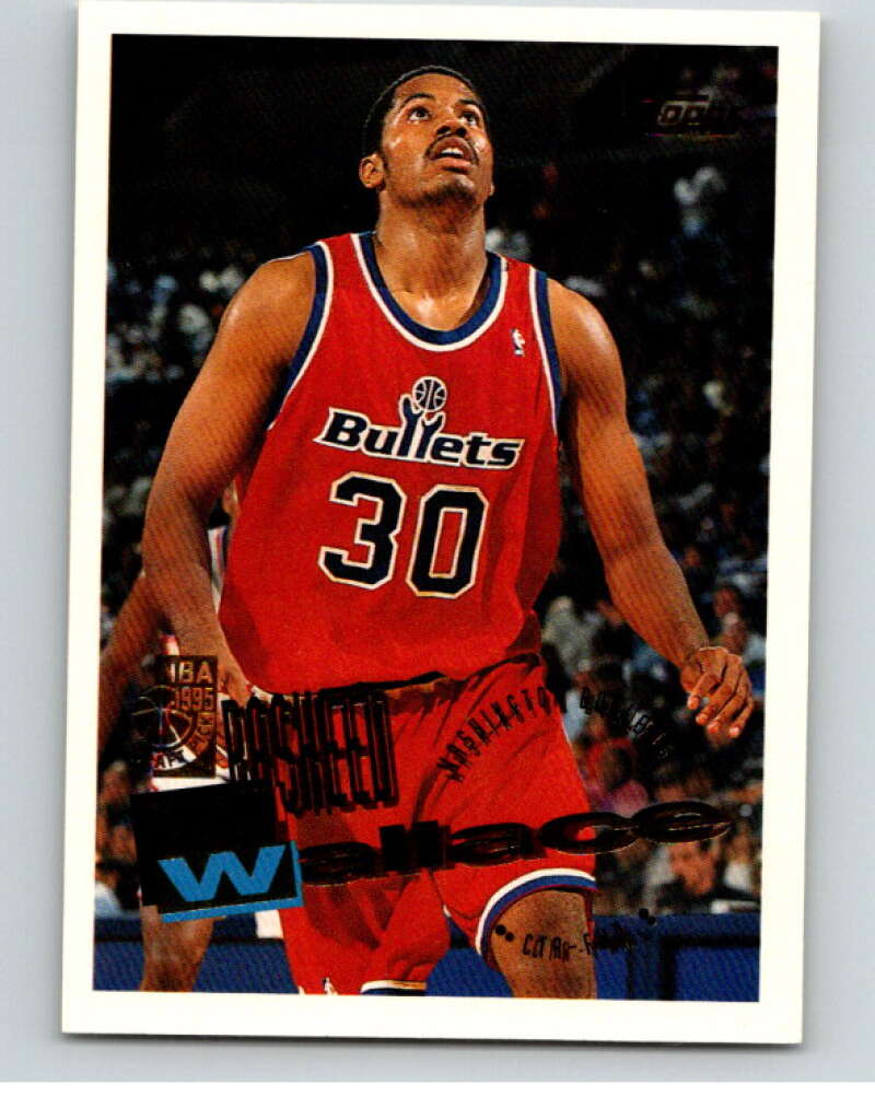 1995-96 Topps NBA #193 Rasheed Wallace RC Rookie Washington Bullets V70315 Image 1