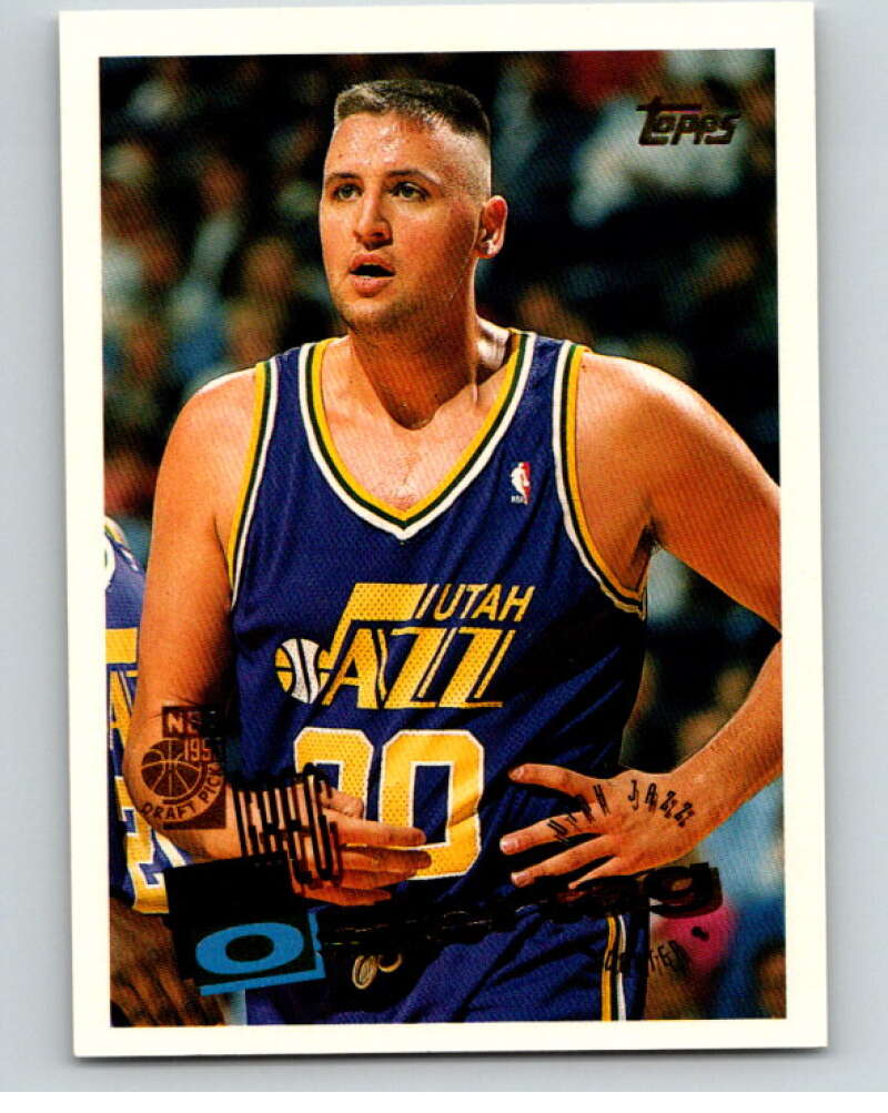 1995-96 Topps NBA #207 Greg Ostertag RC Rookie Utah Jazz V70358 Image 1